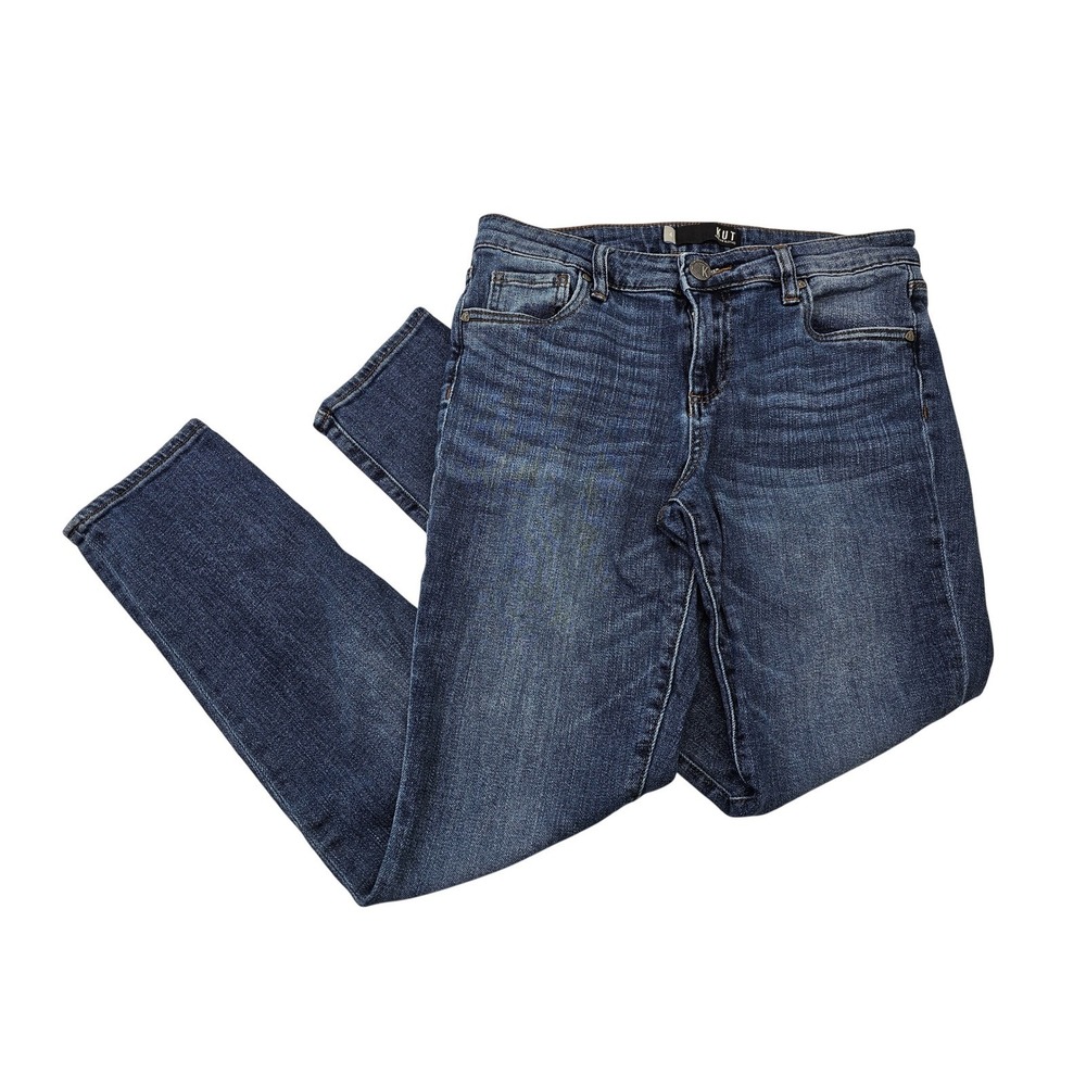 KUT‎ from the Kloth 4 Skinny Jeans Denim Stretch Mid Rise Blue Wash EUC